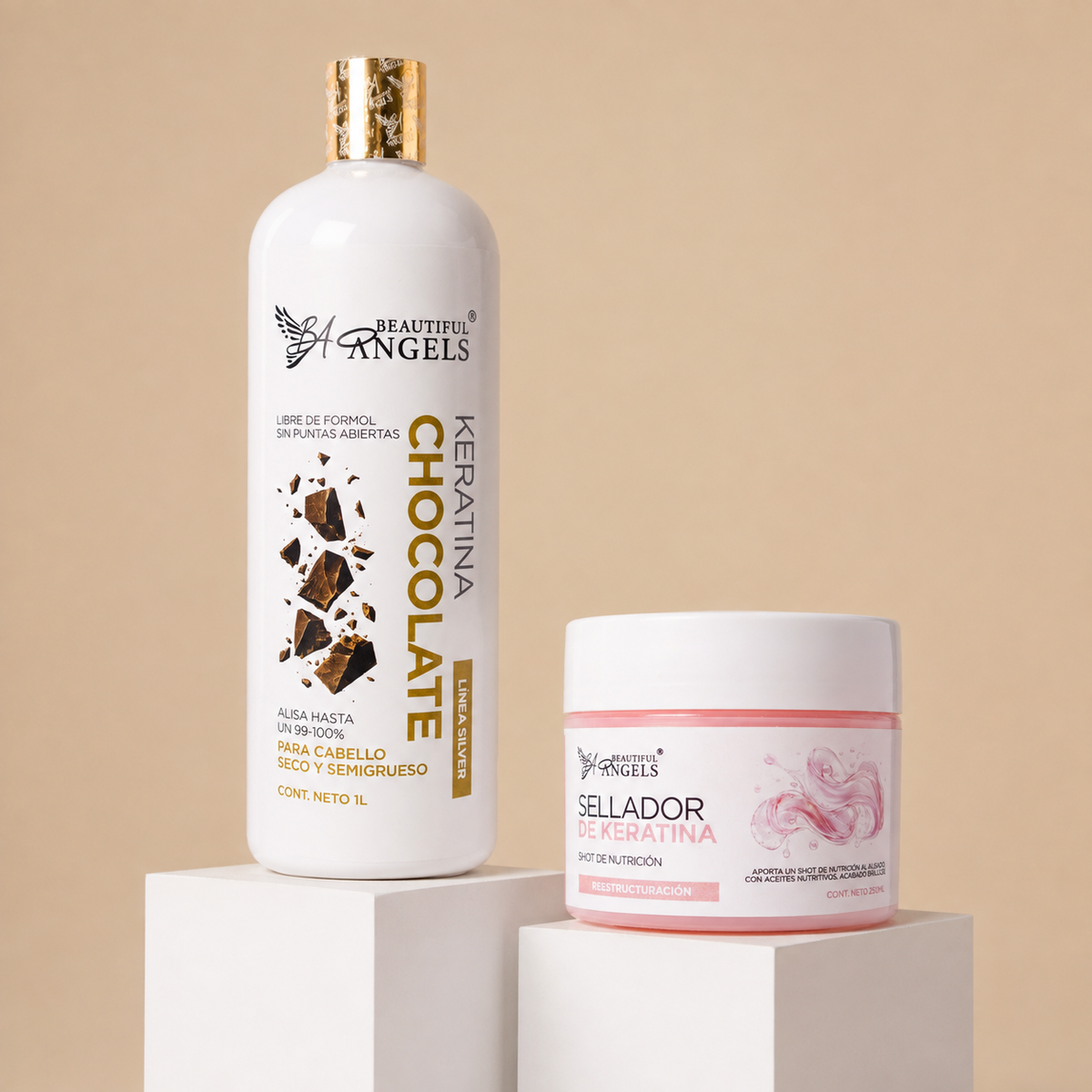 Kit Keratina Chocolate Silver 1L + Sellador de Keratina 250ML