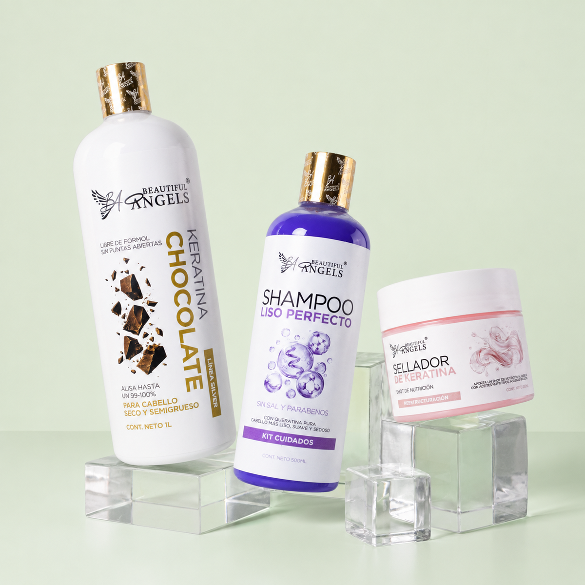 Kit Keratina Chocolate Silver 1L + Shampoo Liso Perfecto 500ML + Sellador de Keratina 250ML