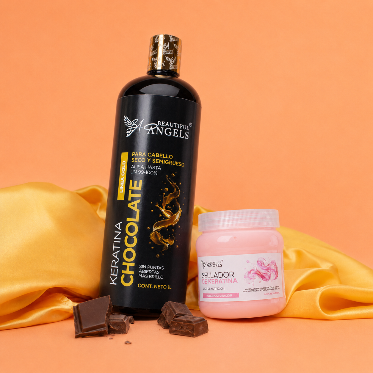 Kit Keratina Chocolate Gold 1L + Sellador de Keratina 250 ML