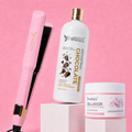 Kit Keratina Chocolate Silver 1L + Sellador de Keratina 250ml + Plancha Beautiful Angels