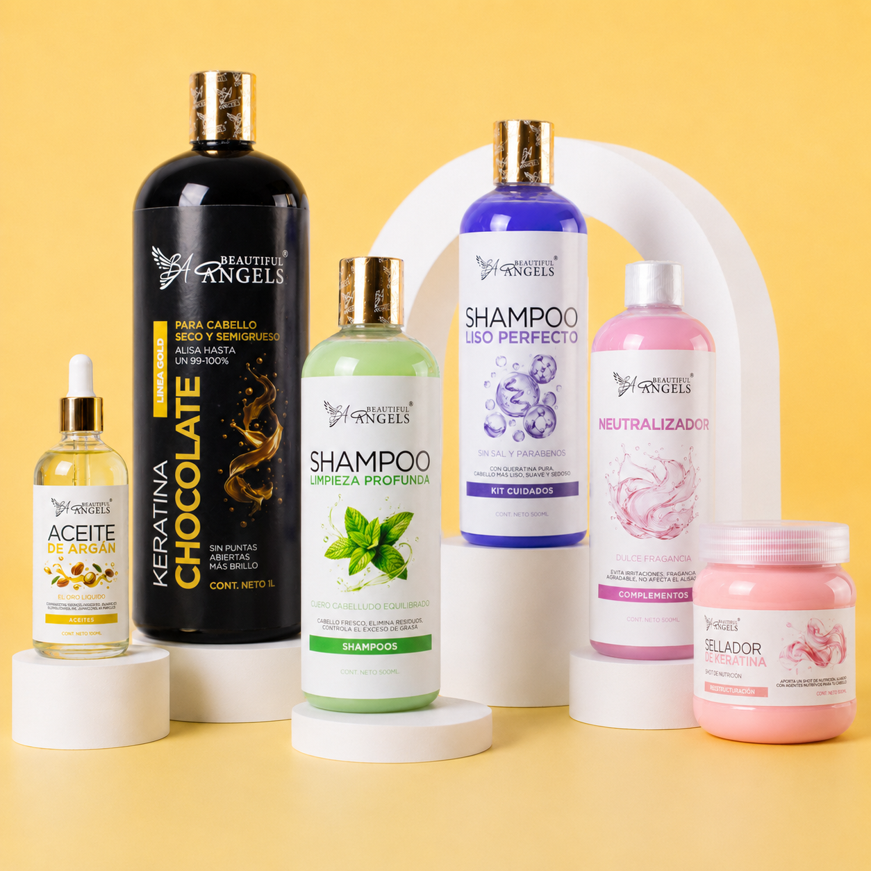 Kit Keratina Chocolate Gold 1L + Shampoo Limpieza Profunda 500ML + Shampoo Liso Perfecto 500ML + Neutralizado 500ML  + Sellador de Keratina 250ML+ Aceite de Argán 100ML
