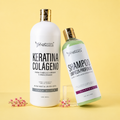 Kit Keratina Colágeno Silver + Shampoo Limpieza Profunda | El Liso Perfecto que tu Cabello Merece