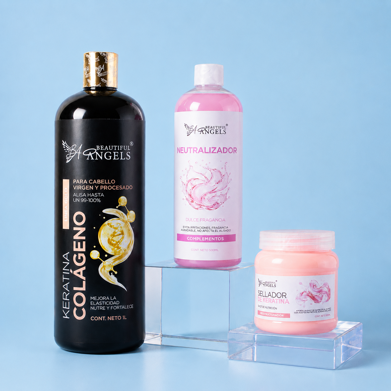 Kit Keratina Colágeno Gold 1L+ Neutralizador 500ML+ Sellador de Keratina 250ML