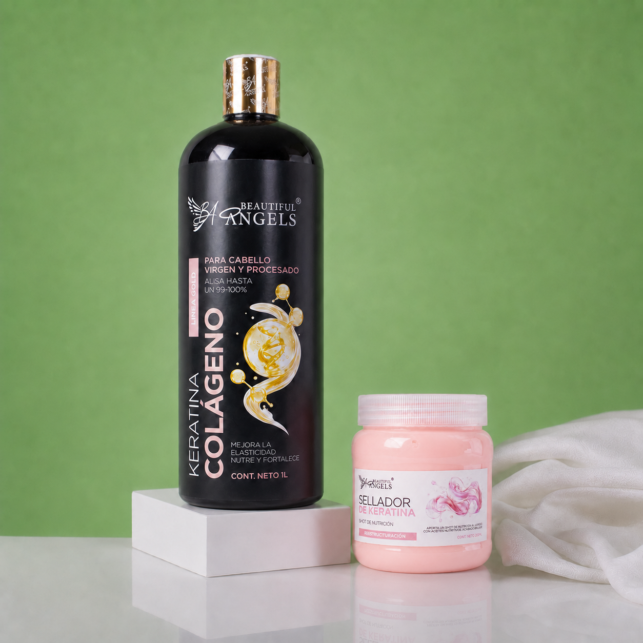 Kit Keratina Colágeno Gold 1L + Sellador de Keratina 250ML