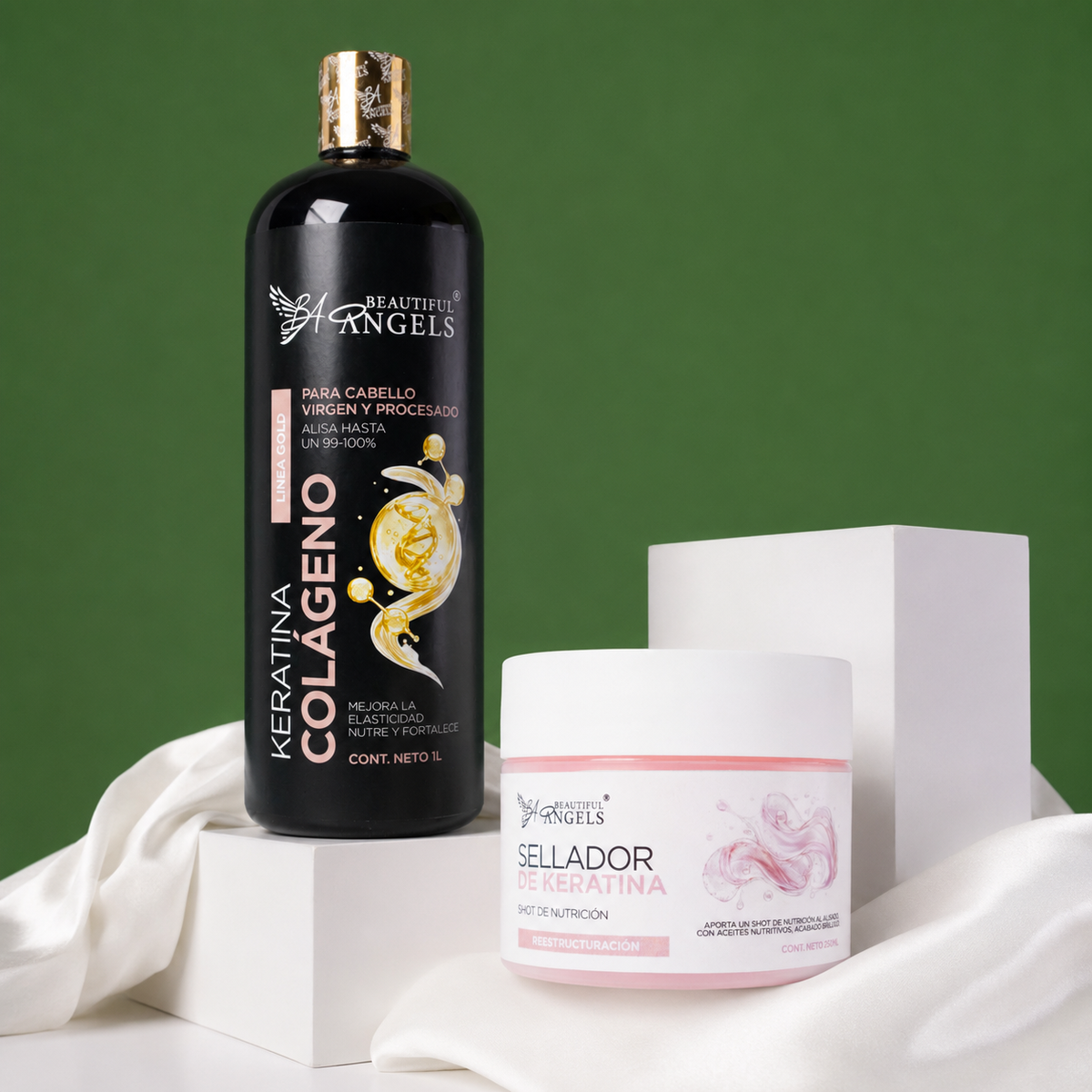 Kit Keratina Colágeno Gold 1L + Sellador de Keratina 250ML