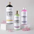 Kit Keratina Colágeno Gold + Neutralizador + Shampoo Limpieza Profunda