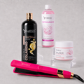 Kit Keratina Colágeno Gold 1L+ Neutralizador 500ML + Sellador de Keratina 250ML + Plancha Profesional Beautiful Angels