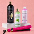 Kit Keratina Colágeno Gold 1L + Shampoo Limpieza Profunda 500ML + Neutralizador 500ML + Plancha Profesional Beautiful Angels