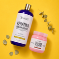 Kit Keratina Coreana Alisante Gold + Sellador de Keratina: Control Extremo para Cabello Grueso, Liso Intenso y Brillo Duradero