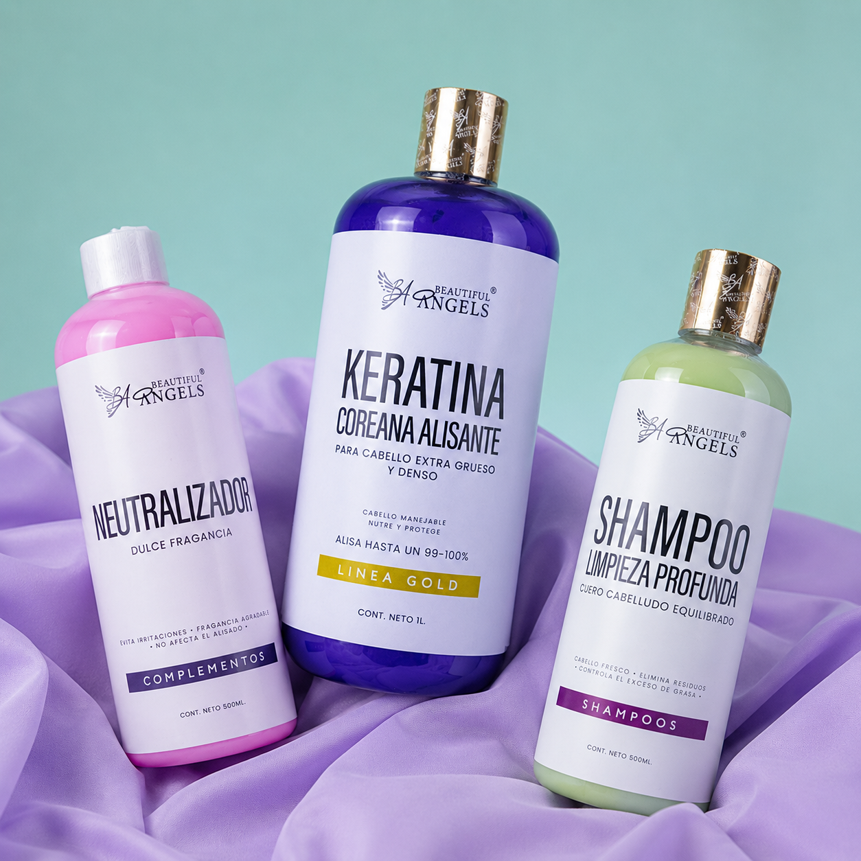 Kit Keratina Coreana Alisante + Shampoo Limpieza Profunda + Neutralizador: Domina el cabello más grueso y rebelde desde la primera aplicación
