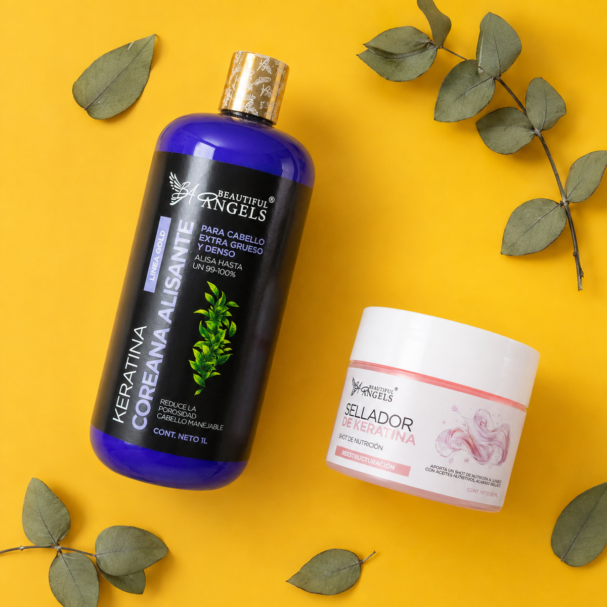 Kit Keratina Coreana Alisante Gold 1L + Sellador de Keratina 250 ML