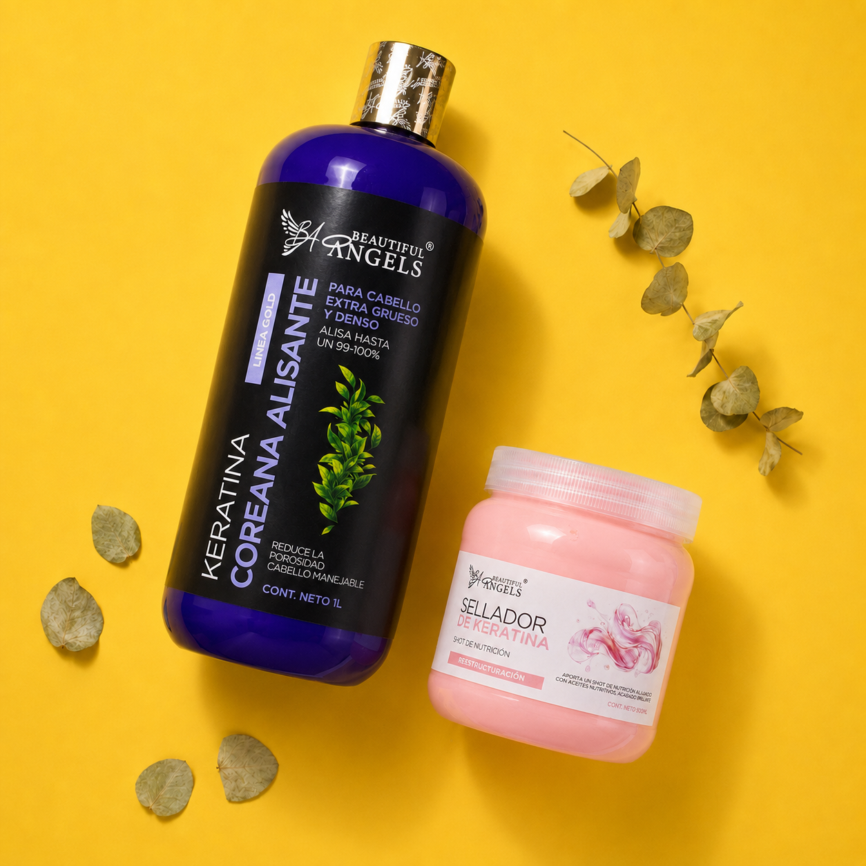 Kit Keratina Coreana Alisante Gold 1L + Sellador de Keratina 250 ML