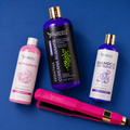 Kit Keratina Coreana Alisante Gold 1L + Shampoo Liso Perfecto 500ML + Neutralizador 500ML + Plancha Profesional Beautiful Angels
