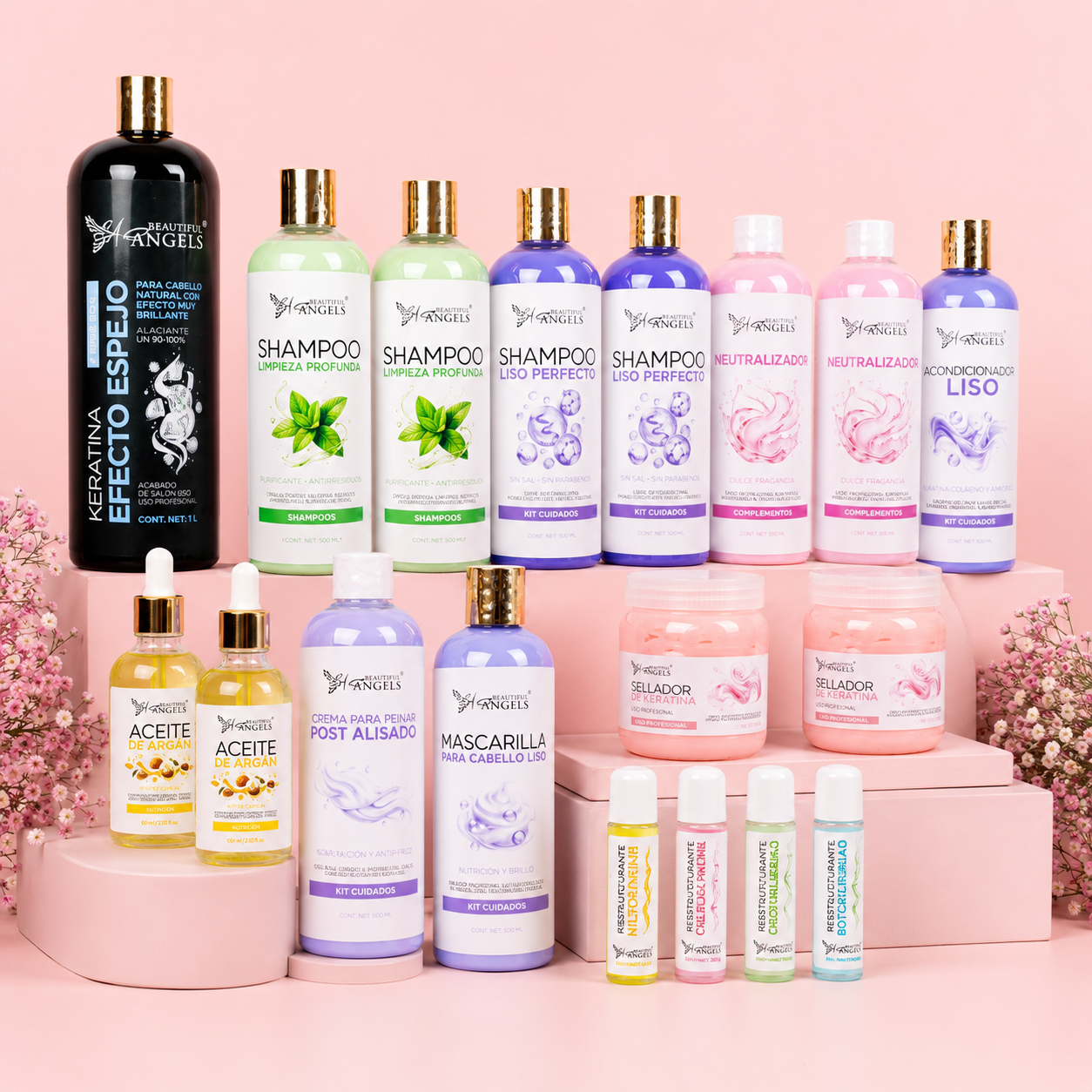 Kit Completo Keratina Efecto Espejo Gold