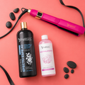 Kit Keratina Efecto Espejo Gold 1L + Neutralizador 500ml + Plancha Beautiful Angels