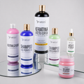 Kit Keratina Efecto Espejo Gold + Shampoo Limpieza Profunda + Shampoo Liso Perfecto + Neutralizador + Sellador de Keratina + Aceite de Argán