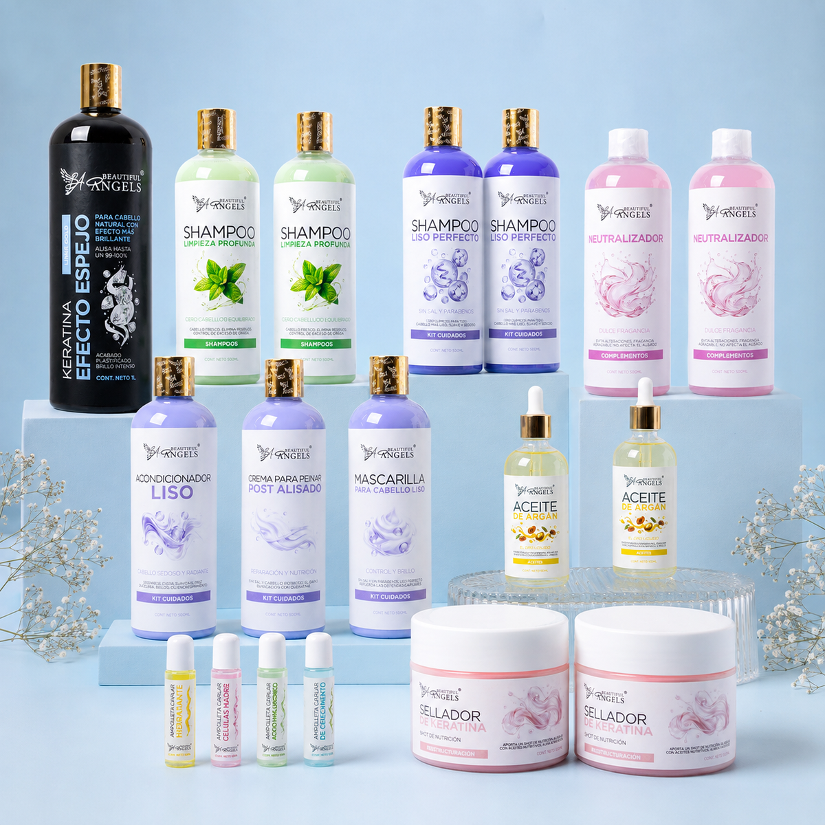 Kit Completo Keratina Efecto Espejo Gold