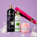 Kit Keratina Japonesa Ultra Afro Gold 1L + Shampoo Limpieza 500ml + Sellador de Keratina 250ml + Plancha Beautiful Angels