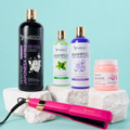 Kit Keratina Japonesa Afro Gold 1L + Shampoo Limpieza 500ml + Shampoo Liso 500ml + Sellador de Keratina 250ml + Plancha Beautiful Angels