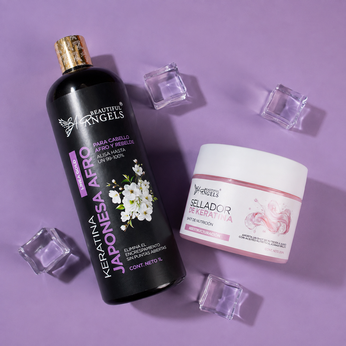 Kit Keratina Japonesa Afro Gold 1L + Sellador de Keratina 250 ML