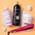 Kit Keratina Japonesa Afro Gold 1L+ Neutralizador 500ML + Sellador de Keratina 250ML + Plancha Profesional Beautiful Angels
