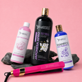 Kit Keratina Japonesa Afro Gold 1L + Shampoo Liso Perfecto 500ML + Neutralizador 500ML + Plancha Profesional Beautiful Angels