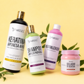 Kit Keratina Japonesa Afro Gold + Shampoo Limpieza Profunda + Neutralizador + Sellador de Keratina: Domina el cabello afro y rebelde con un liso potente, brillante y duradero.