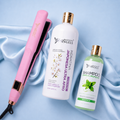 Kit Keratina Japonesa Ultra Afro Silver 1L + Shampoo Limpieza Profunda 500ml + Plancha Beautiful Angels