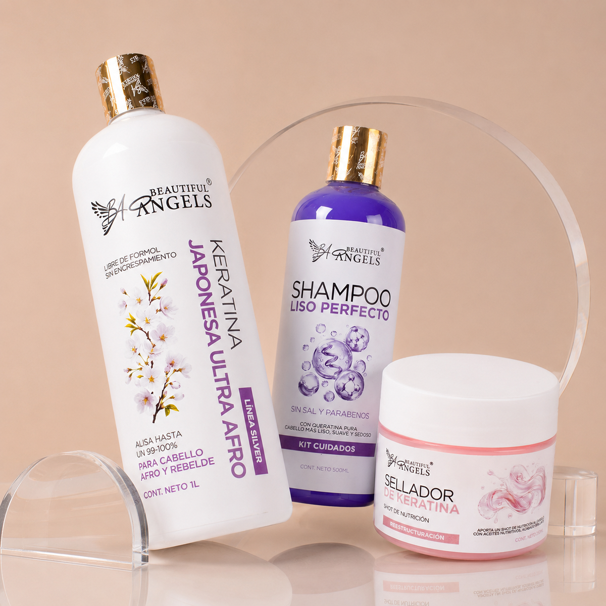 Kit Keratina Japonesa Ultra Afro Silver 1L + Shampoo Liso Perfecto 500ML + Sellador de Keratina 250ML