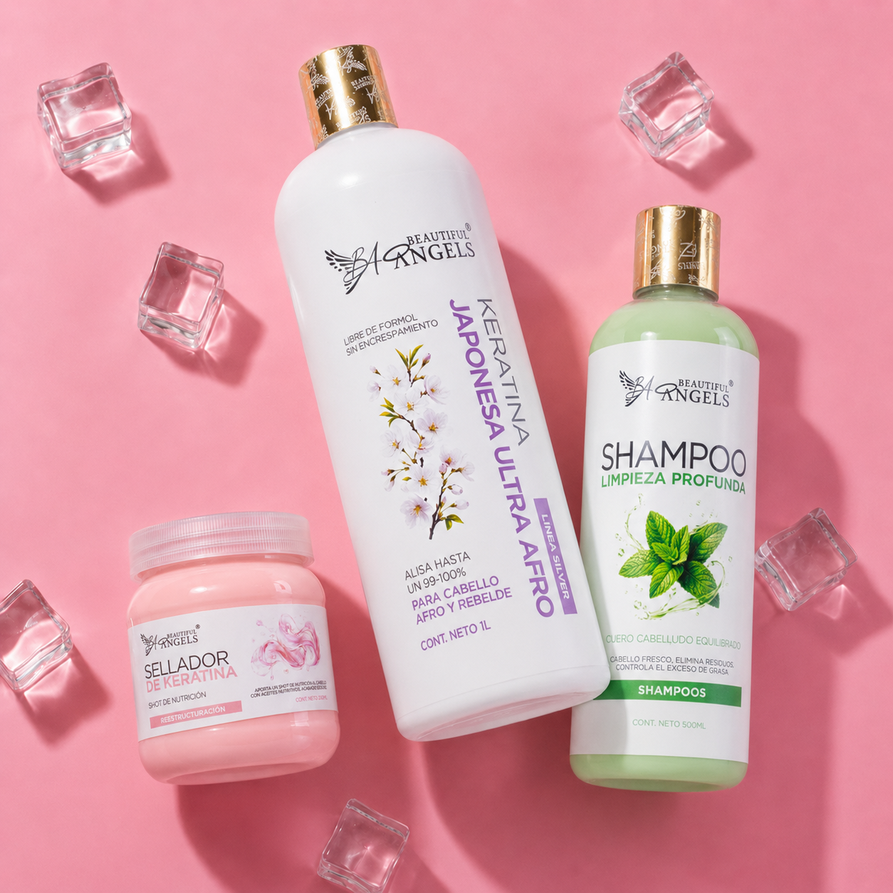 Kit Keratina Japonesa Ultra Afro Silver 1L + Shampoo de Limpieza Profunda 500ML + Sellador de Keratina 250ML