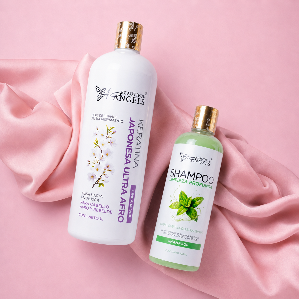 Kit Keratina Japonesa Ultra Afro Silver 1L + Shampoo Limpieza Profunda 500ML