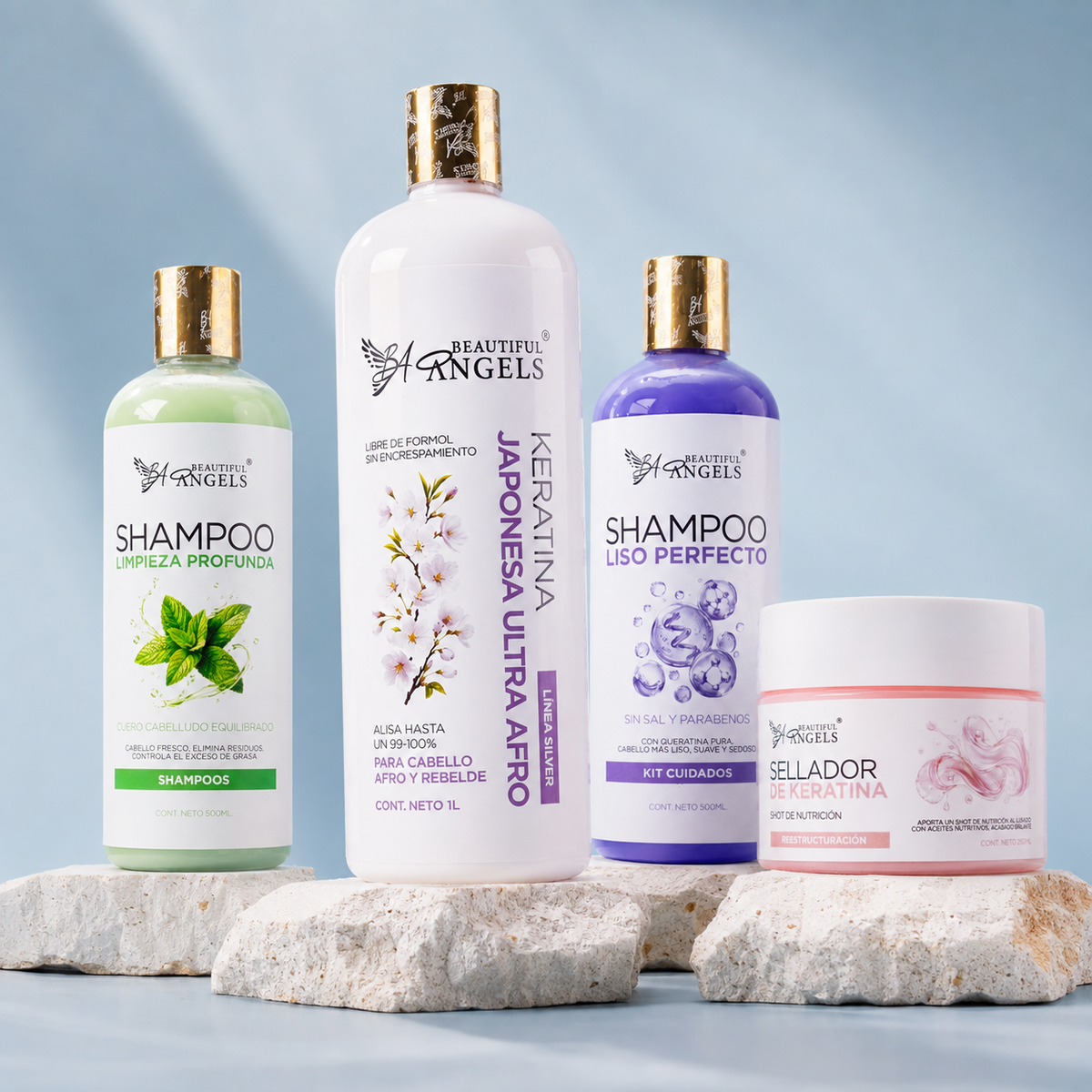 Kit Keratina Japonesa Ultra Afro Silver + Shampoo Capilar Liso Perfecto + Shampoo Capilar Limpieza Profunda + Sellador de Keratina
