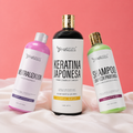 Kit Keratina Japonesa Gold + Shampoo Limpieza Profunda + Neutralizador: Reduce frizz, aporta brillo intenso y logra alisado de hasta 100% con resultados de 4 a 6 meses.