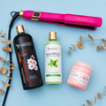 Kit Keratina Japonesa Gold 1L + Shampoo Limpieza 500ml + Sellador de Keratina 250ml + Plancha Beautiful Angels