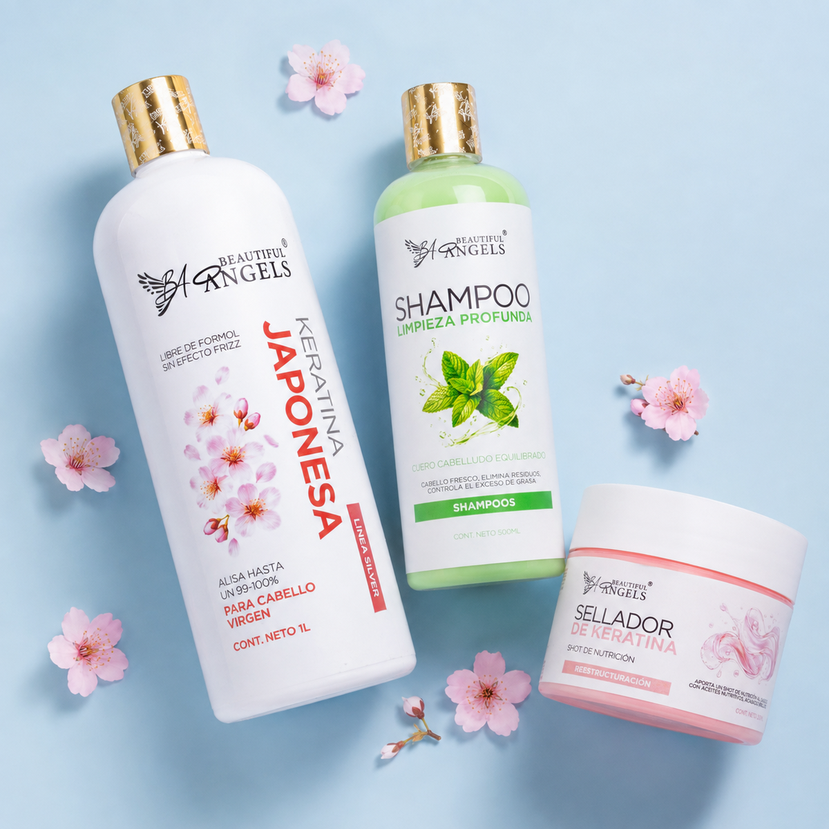 Kit Keratina Japonesa Silver 1L + Shampoo de Limpieza 500ML + Sellador de Keratina 250ML