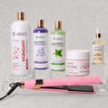 Kit Keratina Japonesa Silver 1L + Shampoo Limpieza Profunda 500ml + Shampoo Liso Perfecto 500ml + Sellador de Keratina 250ml + Aceite de Argán 100ml + Plancha Beautiful Angels