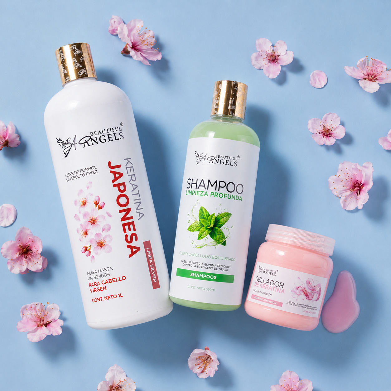 Kit Keratina Japonesa Silver 1L + Shampoo de Limpieza 500ML + Sellador de Keratina 250ML