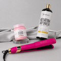 Kit Profesional de Alisado Keratina Japonesa Gold + Sellador de Keratina + Plancha Profesional de Nanotitanio
