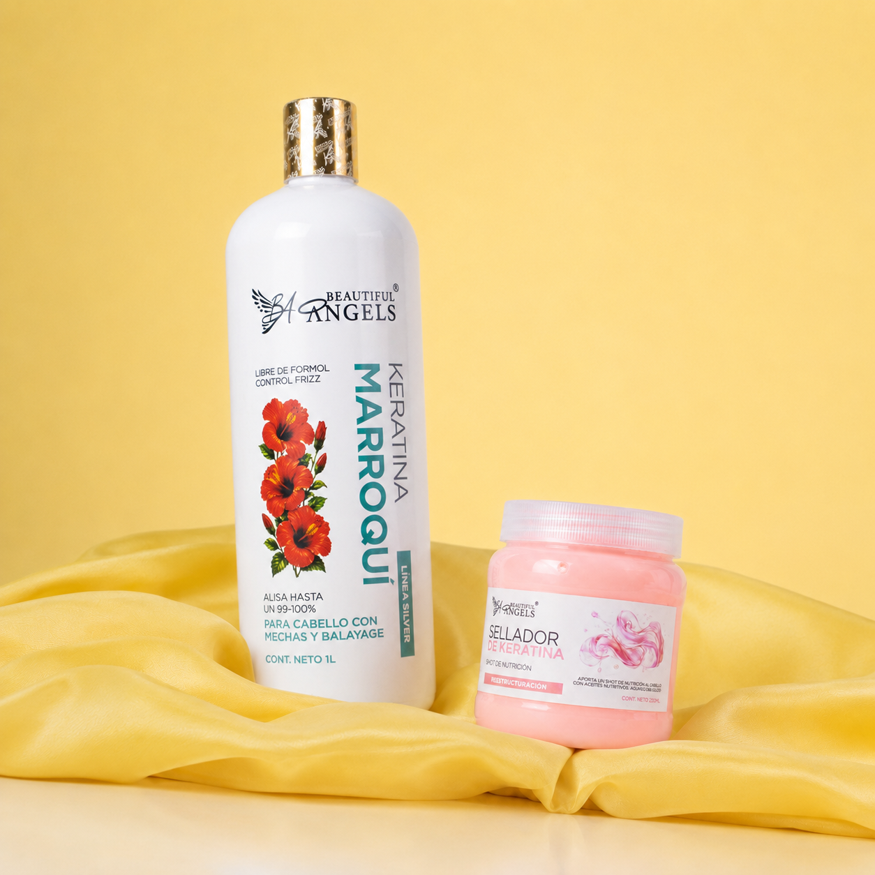 Kit Keratina Marroqui Silver 1L + Sellador Keratina 250ML