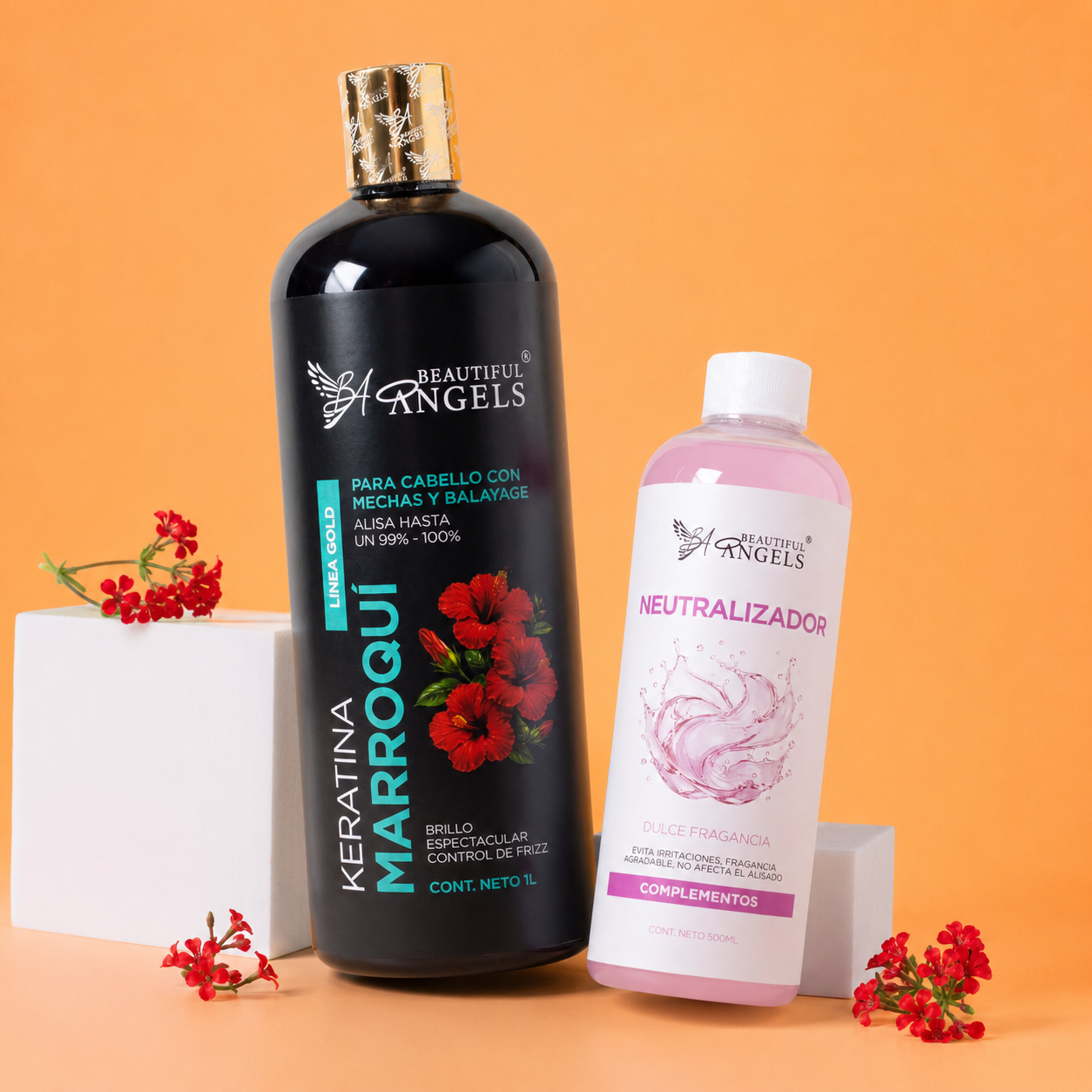 Kit Keratina Marroquí Gold 1L + Neutralizador 500ML