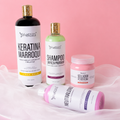 Kit Keratina Marroquí Gold + Shampoo Limpieza Profunda + Neutralizador + Sellador de Keratina: Liso con movimiento, brillo espectacular y cuidado ideal para mechas y balayage.
