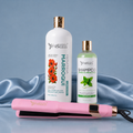 Kit Keratina Marroquí Silver 1L + Shampoo Limpieza Profunda 500ml + Plancha Beautiful Angels