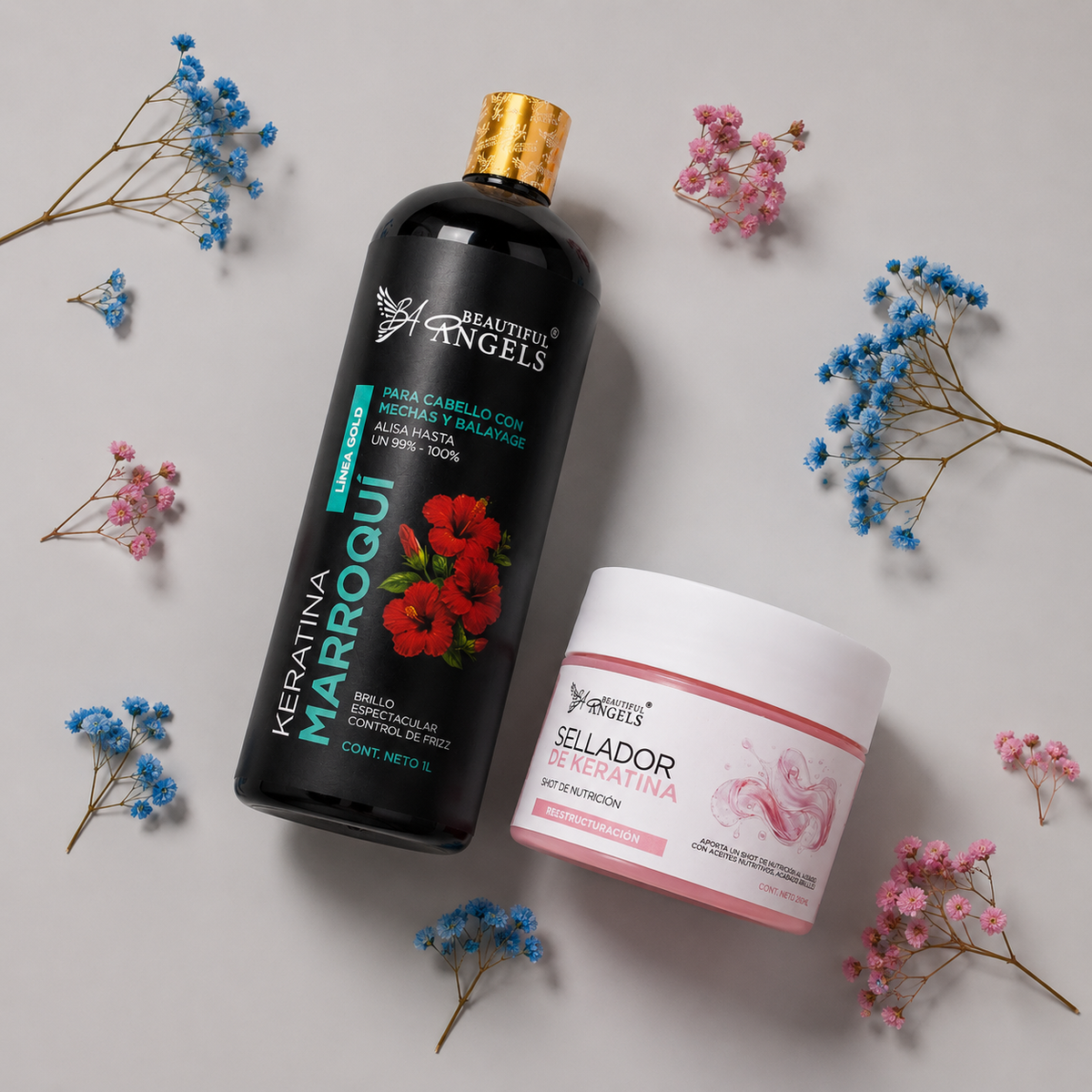 Kit Keratina Marroquí Gold 1L + Sellador de Keratina 250 ML
