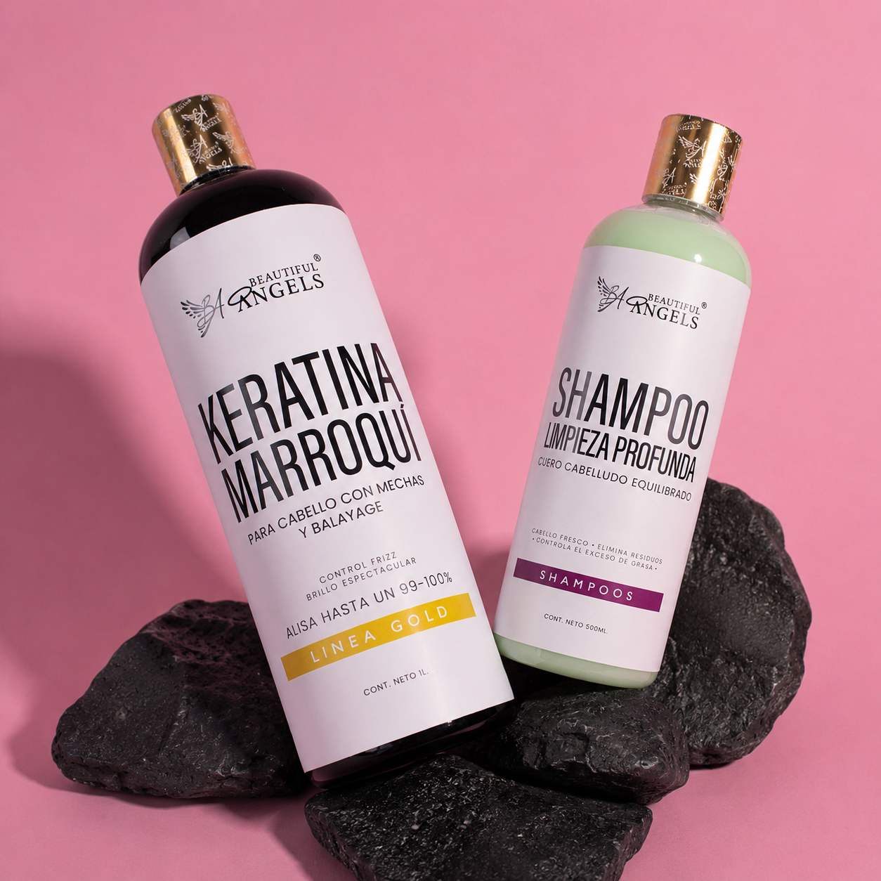 Keratina Marroquí Gold + Shampoo de Limpieza Profunda: La solución para cabello con mechas y balayage que pierde forma, brillo y control