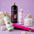 Kit Keratina Tailandesa Gold 1L + Shampoo Limpieza Profunda 500ML + Neutralizador 500ML + Sellador de Keratina 250ML + Plancha Profesional Beautiful Angels