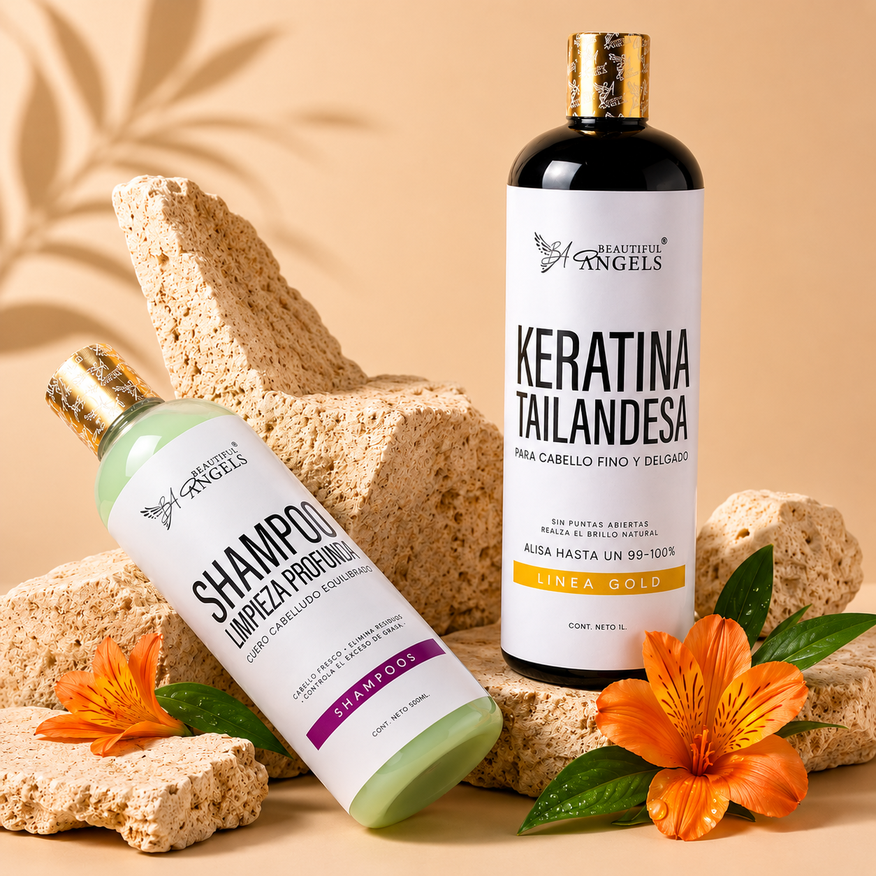 Keratina Tailandesa Gold + Shampoo de Limpieza Profunda: La solución para cabello fino y delgado que necesita control, volumen equilibrado y más disciplina