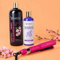 Kit Keratina Tailandesa Gold 1L + Shampoo Liso Perfecto 500ml + Plancha Beautiful Angels