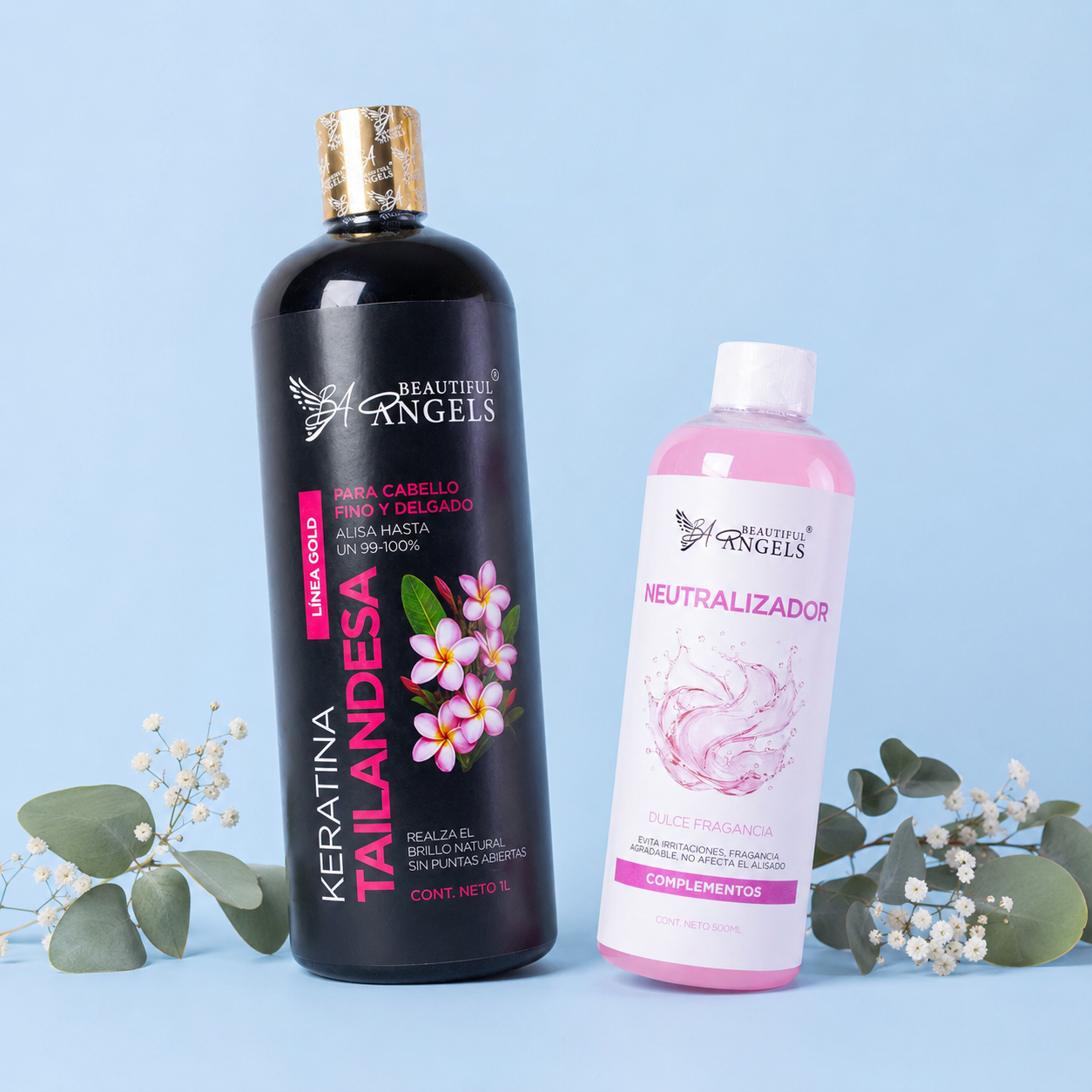 Kit Keratina Tailandesa Gold 1L + Neutralizador 500ML
