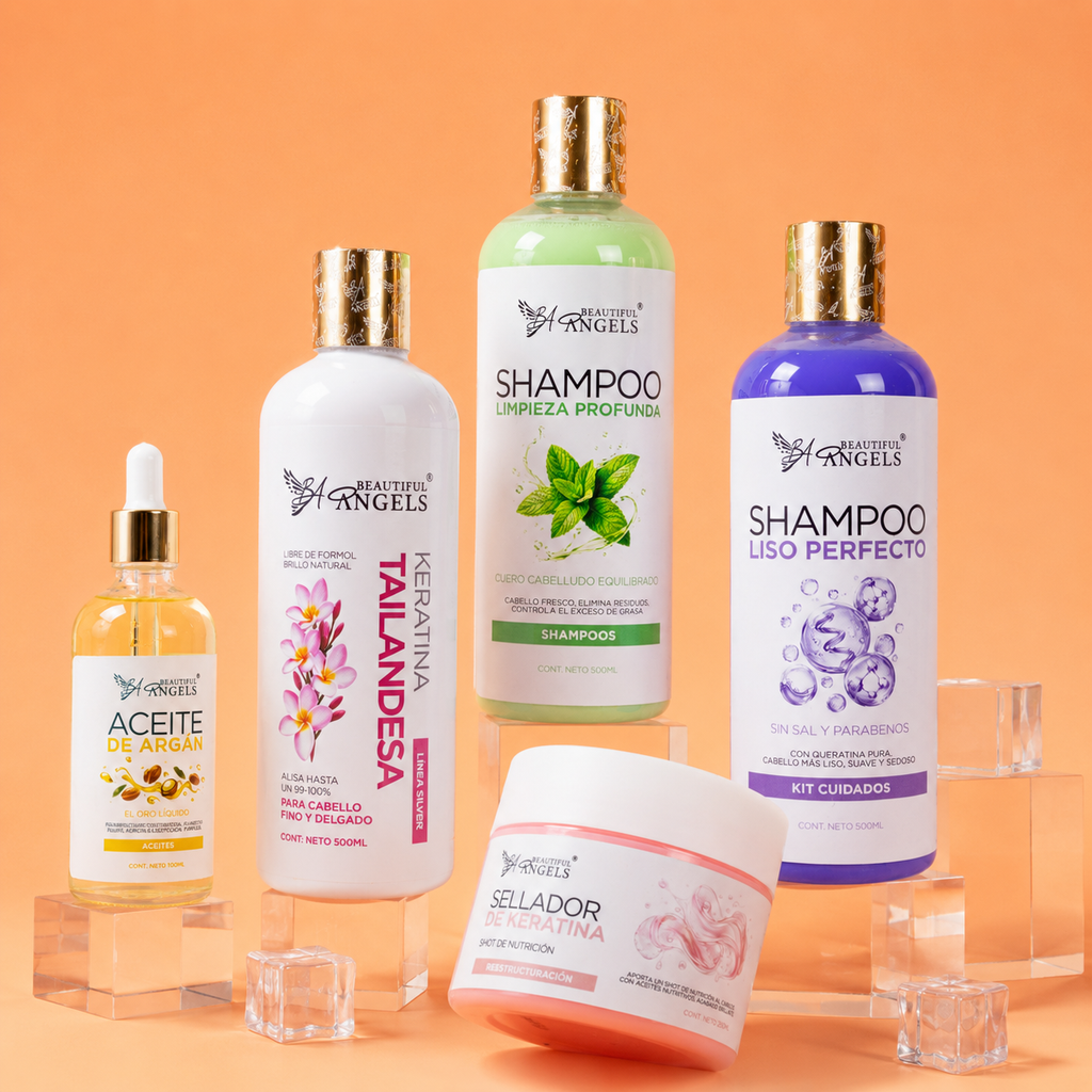 Kit Básico Tailandesa Beautiful Angels 500ml — | El Secreto de un Cabello Fino y Radiante, Cabello Manejable, Sedoso y Sin Encrespamiento