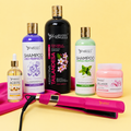 Kit Keratina Tailandesa Gold 1L + Shampoo Limpieza 500ml + Shampoo Liso 500ml + Sellador de Keratina 250ml + Aceite de Argán 100ml + Plancha Beautiful Angels